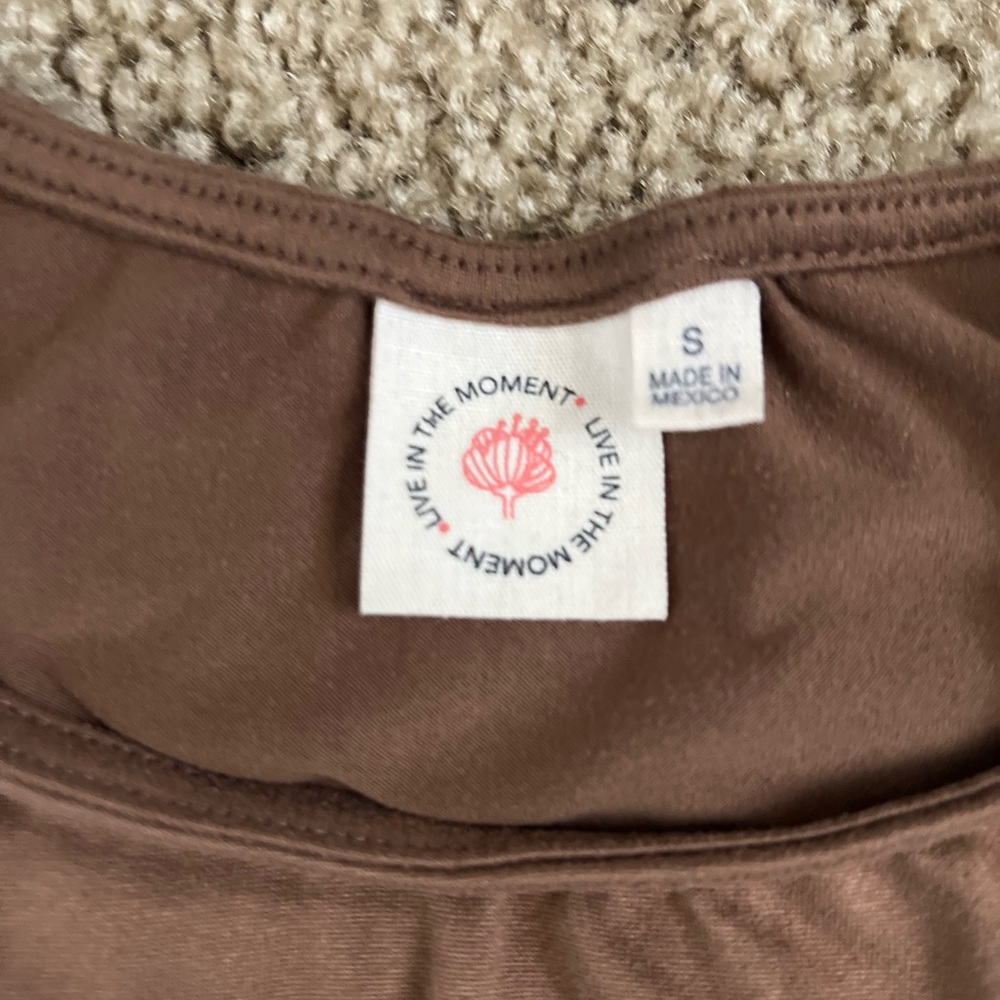 Brown top, size S
